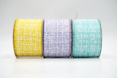 Spring Colors Faux burlap Wired Ribbon_KF8405 (3)